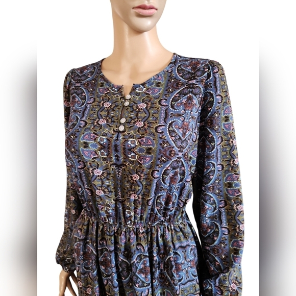Earthbound Trading Co Paisley Maxi Dress - Picture 1 of 8